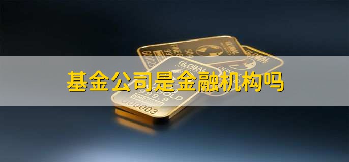 基金公司是金融机构吗，是的